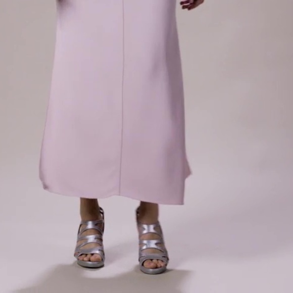 Silver Glam Strappy Cage Comfort High Heel Sandals - Picture 5 of 10